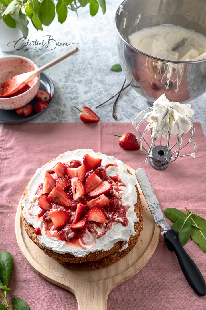 Relleno de Genovesa sin gluten. Celestial Beam llc