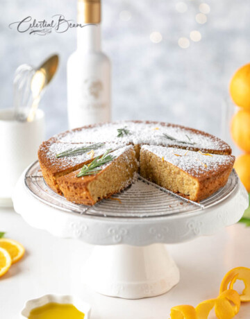 Olive oil cake . celestial beam photography
