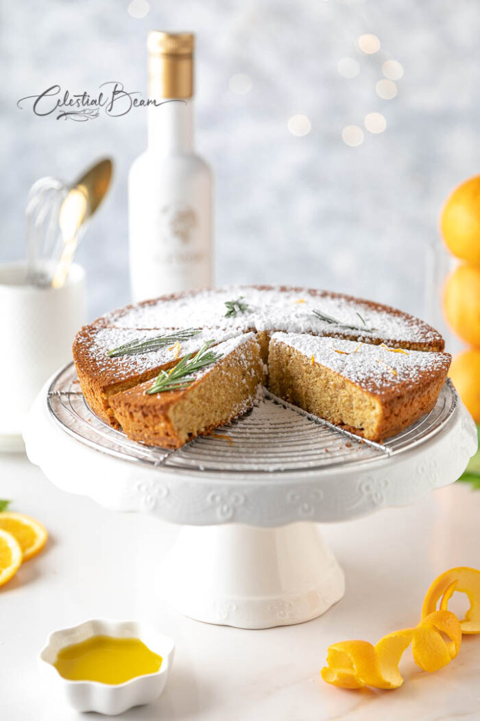 Olive oil cake . celestial beam photography