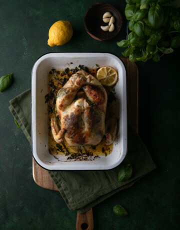 Roasted chicken with Herbs and Lemon