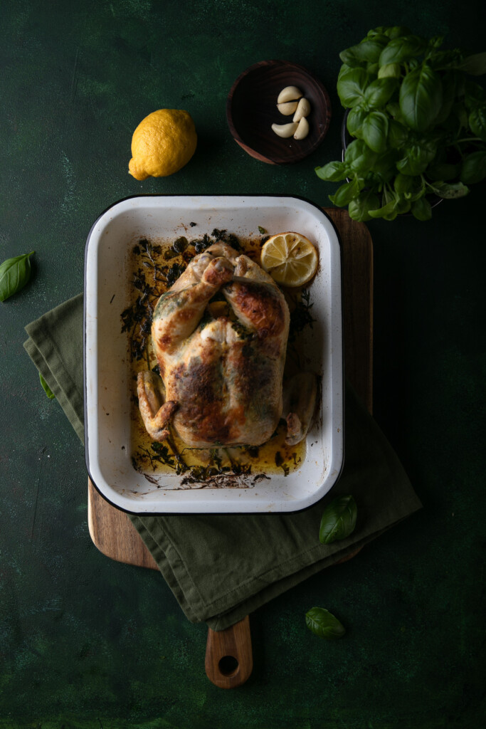 Roasted chicken with Herbs and Lemon
