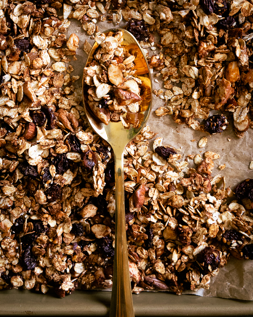 Homemade Granola with Spices and Date Molasses SpiceUp Soul