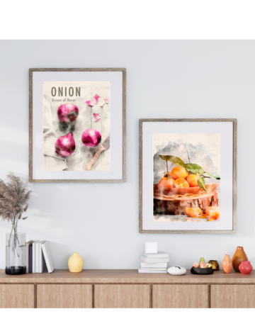 Onion -vegetable poster by spice up soul
