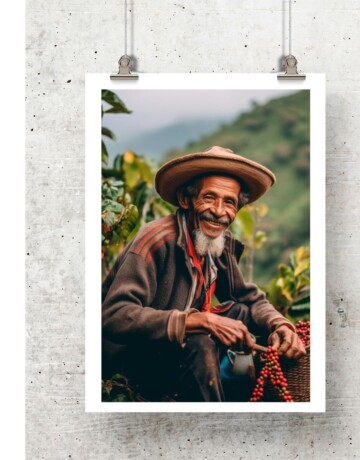 coffee farmer poster by spice up soul