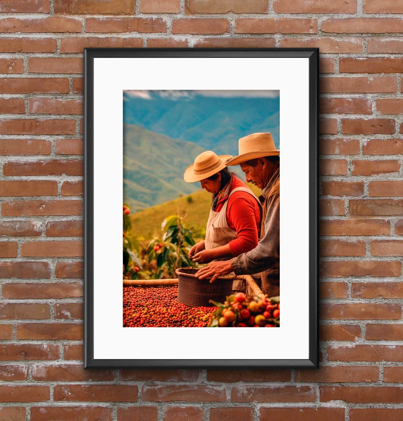 Colombian coffee farmers poster by spiceupsoul